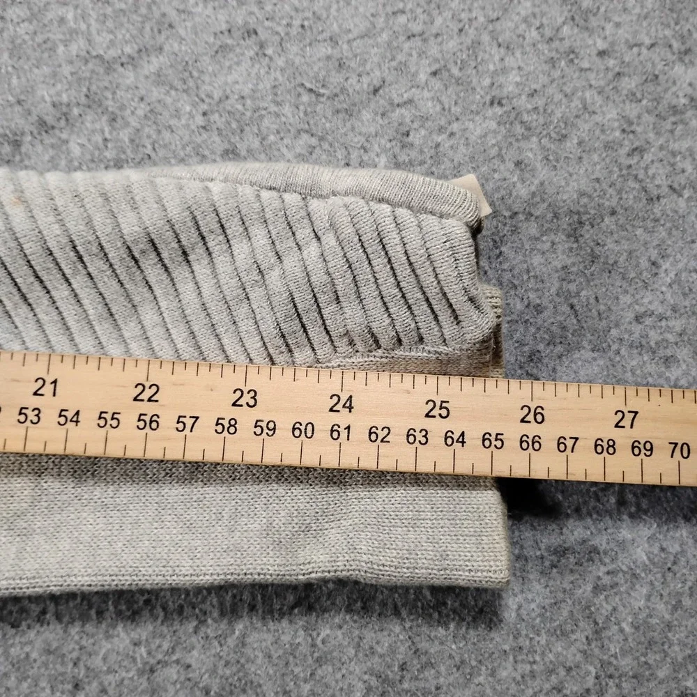 3.1 Phillip Lim Grey Cotton Cashmere Ribbed Moto Jacket Silk Trim Size M
